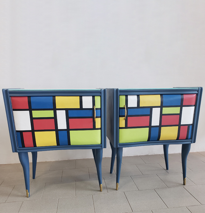 Comodini Mondrian “Vivere a Colori” | Restautlab